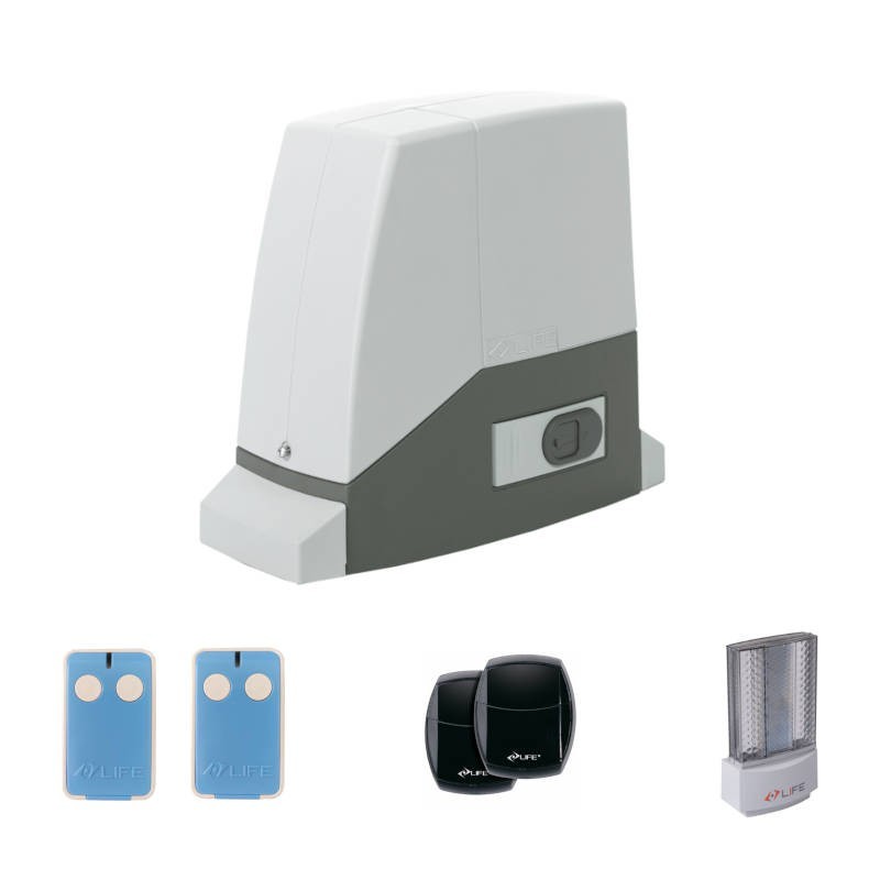 Moteur LIFE ACER4 kit complet pour portail coulissant de maison 400kg
