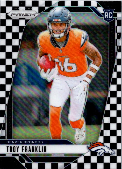 2024 Panini Prizm #393 Troy Franklin Black and White Checker