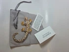 VINTAGE PIN/BROOCH-PARSEVAL-LIZARD/JEWELS-4.5 INCH-COSTUME JEWELRY