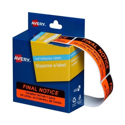 Avery Final Notice Etikettenspender, selbstklebend, robust, für allgemeine Zweck