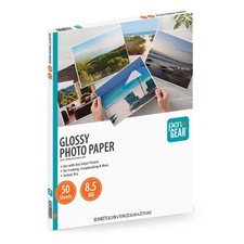 White Glossy Photo Paper 8.5x11 Inches 8.5 Mil 50 Sheets for Inkjet Printers