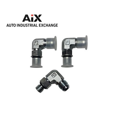Lot of 3 Parker 6 C50X-S JIC 3/8 x 9/16-18 Triple-Lok 90° Elbow Tube Adapter