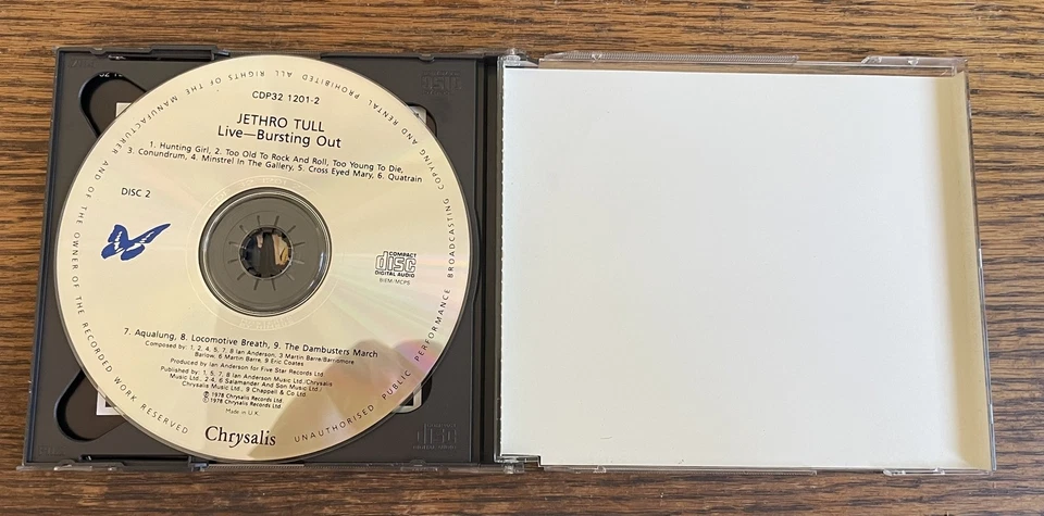 JETHRO TULL LIVE - BURSTING OUT Double Audio CD Excellent Condition UK Import - Image 4 of 4