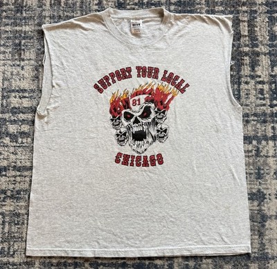 Vintage Support Your Local 81 Hells Angels Chicago T Shirt Sz XL Outlaw Biker HA