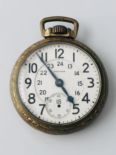 ANTIQUE WALTHAM 21 JEWEL CASED POCKET WATCH NOT RUNNING