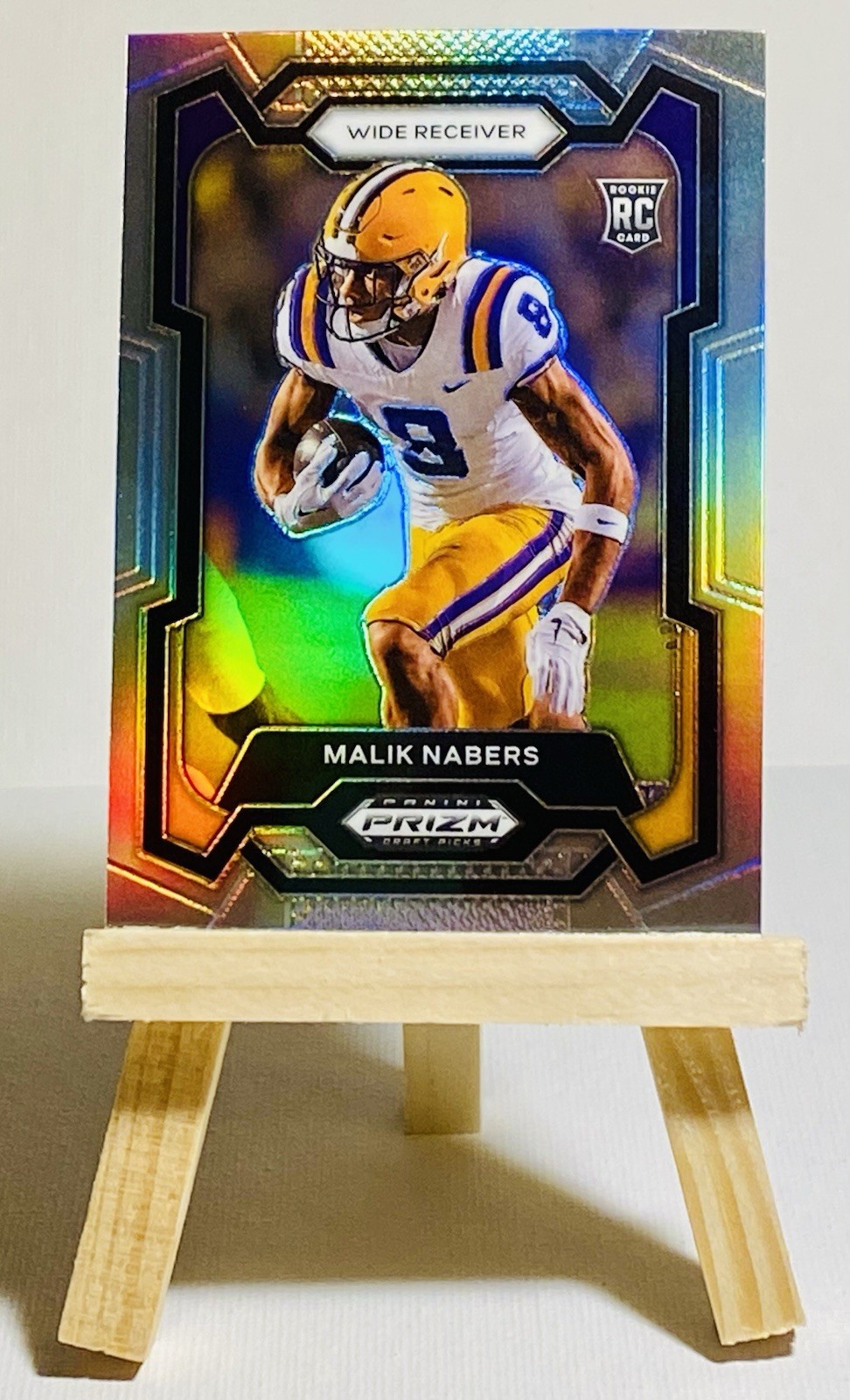 2024 Panini Prizm Draft Picks Malik Nabers Silver Prizm Rookie RC #109 LSU