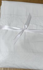 Melange Home Baby's Breath Embroidered Duvet TWIN white 300 Count Dorm