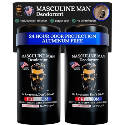 Deodorant for Men - Aluminum Free Mens Deodorant - Natural Deodorants - Sweat...