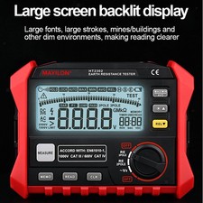 Digital Earth Resistance Tester with 2 Pole and 3 Pole Mode Quick Response