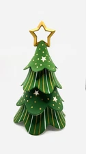 Party Lite Holiday Cheer 9" Stackable Christmas Tree Votive Taper Candle Holder
