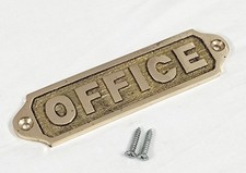 Plaque panneau de porte de bureau en laiton massif 13 cm | Plaque de montage ...