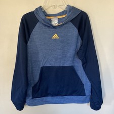 Adidas Boy  s Blue Hoodie; Sz. M