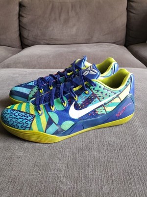 NIKE KOBE 9 EM Low ブルー ネオンイエロー Size 11 - Nike Kobe 9 EM Low Brazil Men's Basketball Shoes