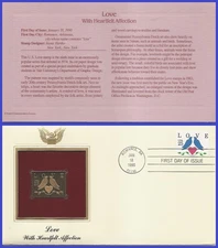 USA1 #2440 U/A GOLDEN REPLICA FDC   Love Birds