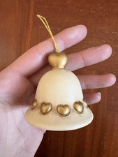 THUN Campanella Cuori Oro Addobo Di Albero Natale Beige Altezza 5 cm IDEA REGALO