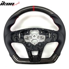 Fits 20-24 Focus Escape Carbon Steering Wheel Leather W Red Stitch Indicator