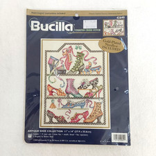 Vintage Bucilla Antique Shoe Collection 42640 - Counted Cross Stitch