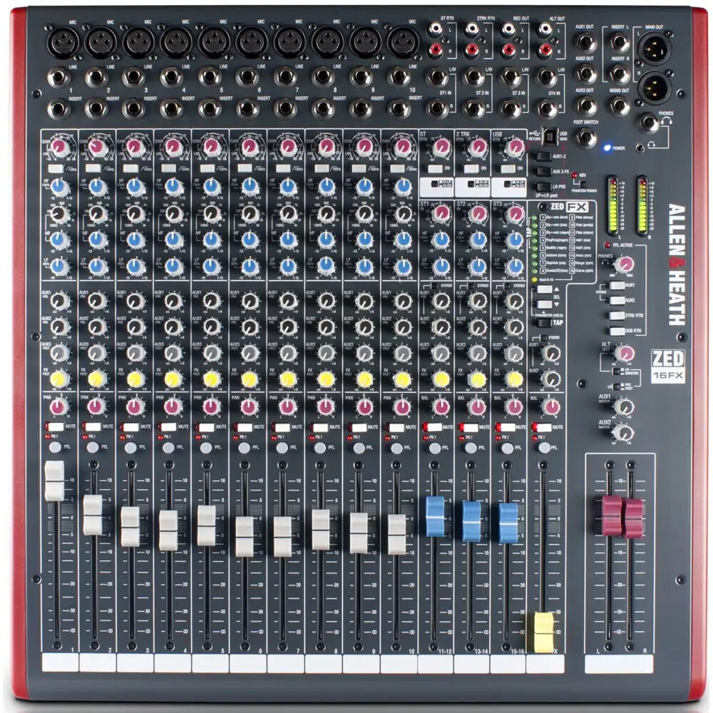 ALLEN & HEATH ZED 16FX mixer usb a 16 canali con effetti per studio mixing NUOVO