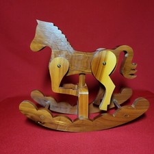 Vintage Wooden Rocking Horse Handcrafted Louis Barker