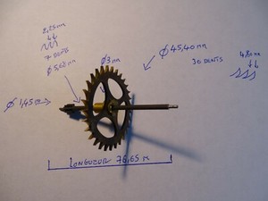 Reloj Comtoise Rueda De Escape Pieza De Relojería
