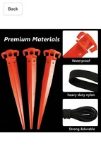 Tree Stakes Kit Anchor Tree Support Strap With 3 Stakes For Garden Plants New