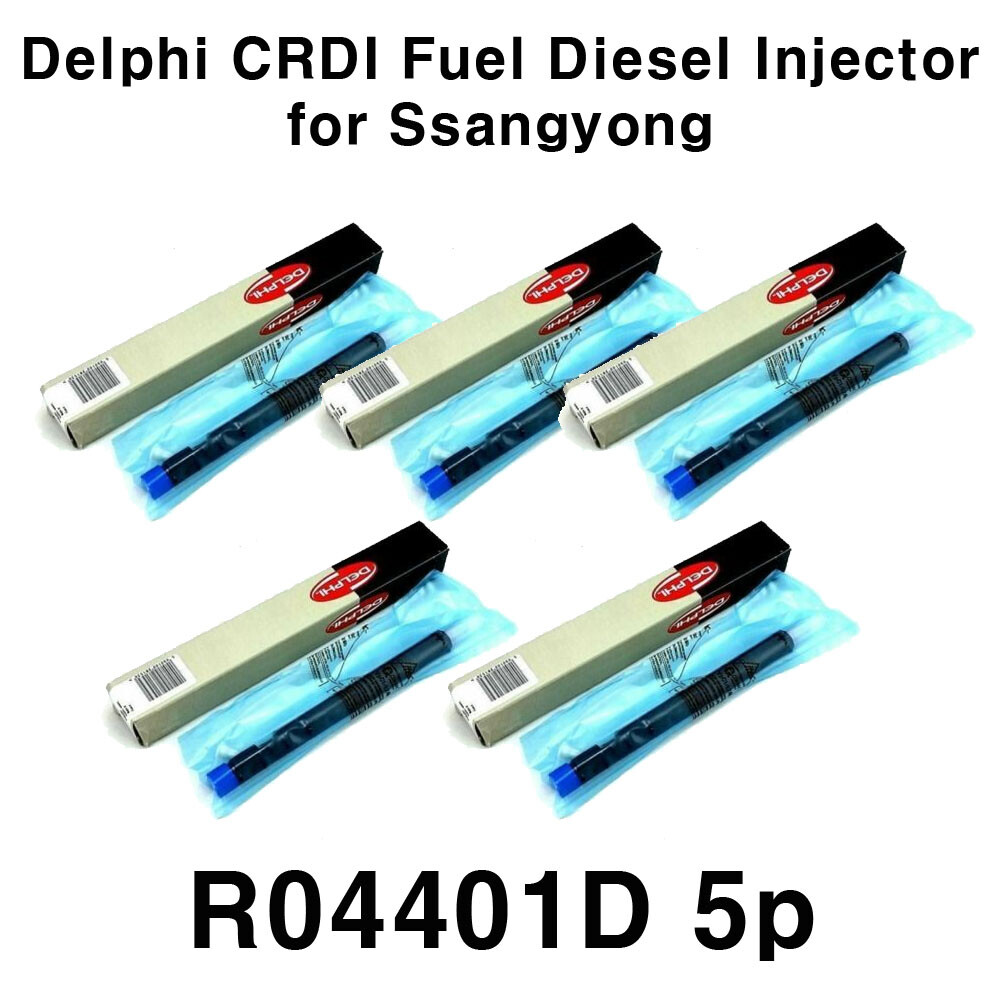 New Delphi CRDI Fuel Diesel Injector A6650170221 R04401D 5Set for Ssangyong  