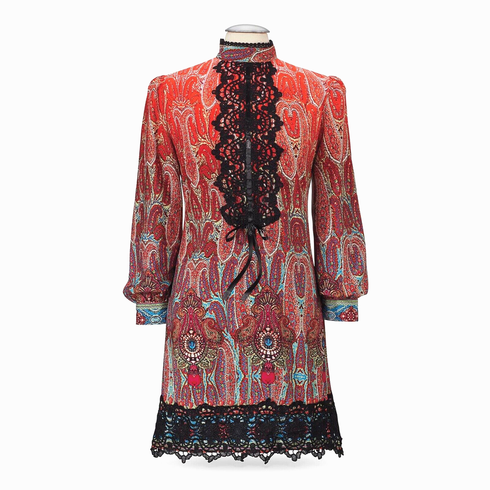 The Pyramid Collection Women's Paisley Lace Trimmed Dress size 2X eBay