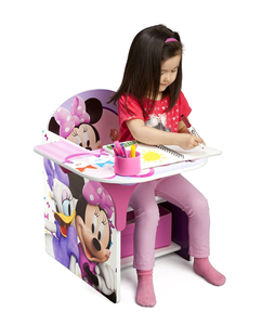 disney minnie mouse chair desk with storage bin