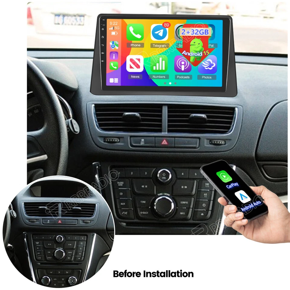 RRRRADIO For Vauxhall Mokka 1 2012-2016 Android 15 Car Stereo Radio GPS SAT NAV WiFi 32GB