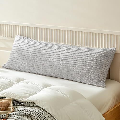 Grey Pillow Covers Body Pillow Cover Soft Microfiber Pillow Cases Body-1  Gray