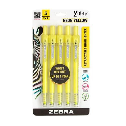 Neon Yellow 5/pk School Office Church