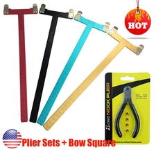 YLSIO Archery Nocking Buckle Pliers +Bow Square Archery Ruler T Shape Set 