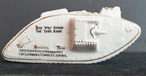 WW1 British Ceramic Crested Carlton China MK IV Tank with Thornton Heath Crest - Picture 17 of 18