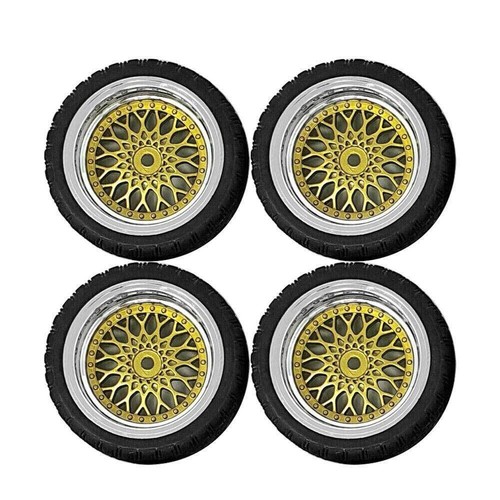 4PCS RC Car Wheels Upgrade Hot For 1:10 Models With Soft Rubber DRY Tyres Scale - Picture 8 of 10