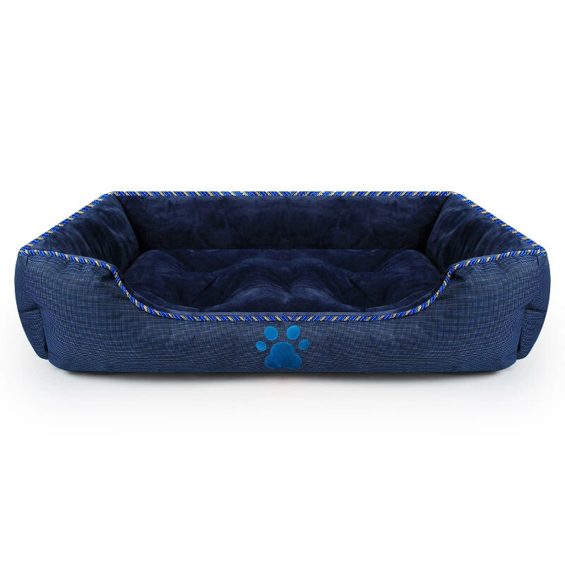 Pet Dog Bed 3 Sizes S M L -  2 colors- blue- grey Premium super soft - Image 4 of 4