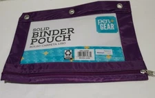 Pen & Gear Pencil Pouch Nylon 3 Ring Binder Purple