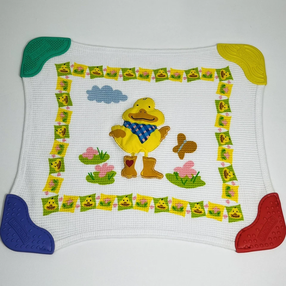 Манчкин тепловой одеяло милый зубочистка белый вафли плетение желтый утка 13» цветок - Изображение 2 из 4