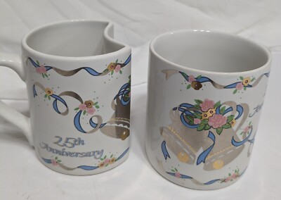 Vintage 25th Wedding Anniversary Mug Set | eBay