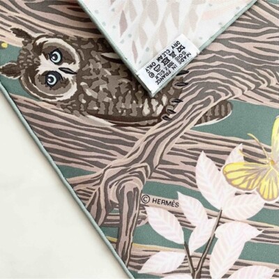 Hermes Scarf Stole Into The Canadian Wild Pink Alice Shirley Silk