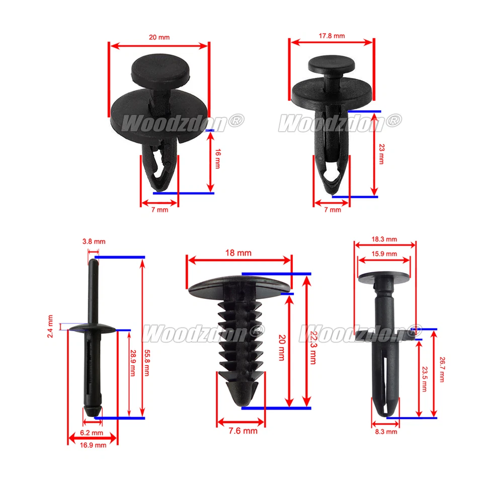 50 Clips For Chrysler 300 Bumper Fender Fascia Retainer Fastener Push Rivet Kit Foto 3 de 4