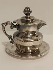 The MIDDLETOWN PLATE Co. Triple Plate Silverplate CREAMER and PLATE #20 U.S.A.