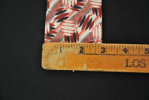Prada Silk Tie Narrow Mid Century Print Rust Black White 11024RB - Picture 7 of 7