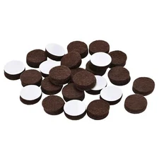 25pcs Felt Furniture Pads 15mm Dia 5mm Thick Adhesive Floor Protectors Brown