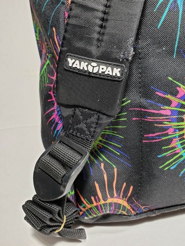Yak Pak Multi-Colored Colorful Paint Splatter Student Rainbow Backpack Bookbag - Picture 7 of 8