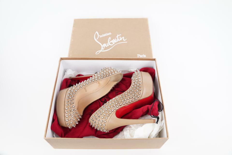 クリスチャンルブタン BIANCA SPIKES 140 Christian Louboutin Nude Beige Bianca Spikes 140 Nappa