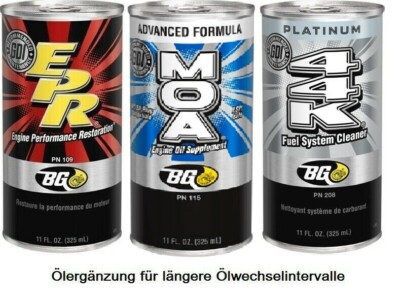 BG Benzin Motor Pflege -  Inspektionskit 3x325ml - GDI, FSI Motoren und Longlife