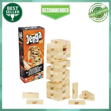 Jenga Classic Block Stacking Board Game for KidsKids, Family Games for 1+ Player