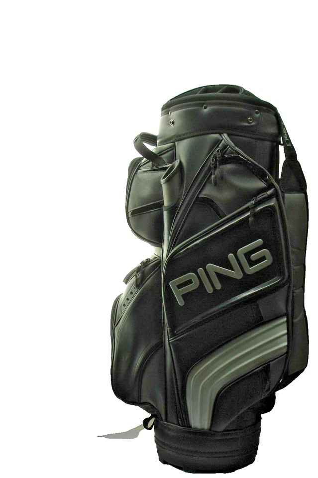 Ping Tour Staff Bag Black / Gray 14 Divider Top Cart 9+ Pockets Excellent - Image 3 of 4