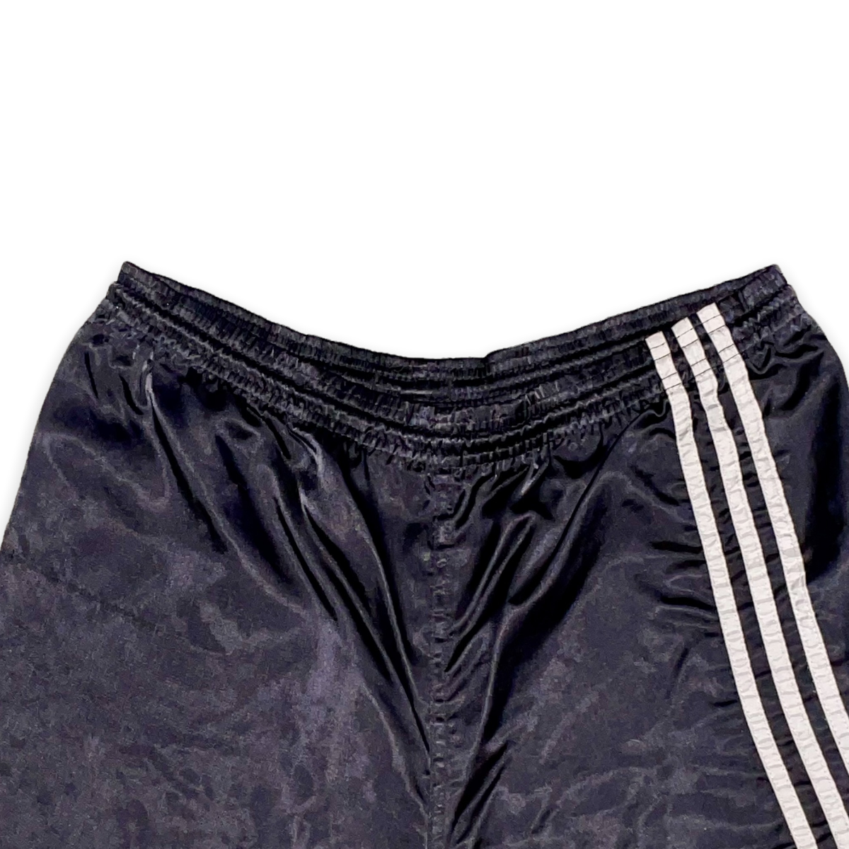 Adidas 90s Super Rare Satin Glanz Soccer Shorts Nylon White Black