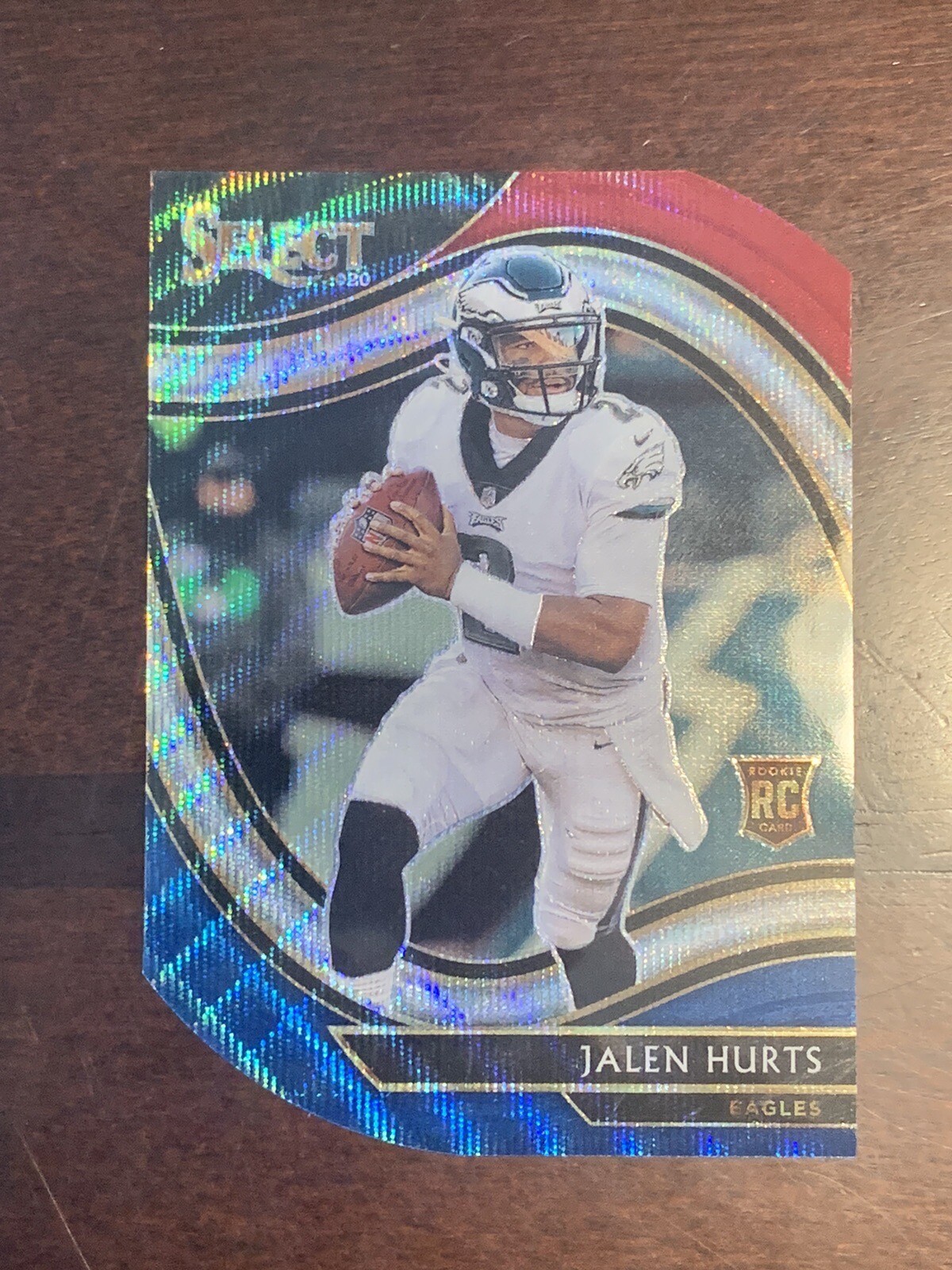 2020 Select Jalen Hurts Tri Color FIELD LEVEL Die Cut Prizm RC ROOKIE EAGLES MVP